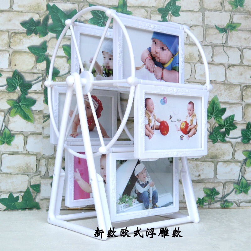 Modern Simple Ferris Wheel Photo Frame Table 5inch Rotating Windmill Creative Photo Frame Kidsren's Combination Photo Holder