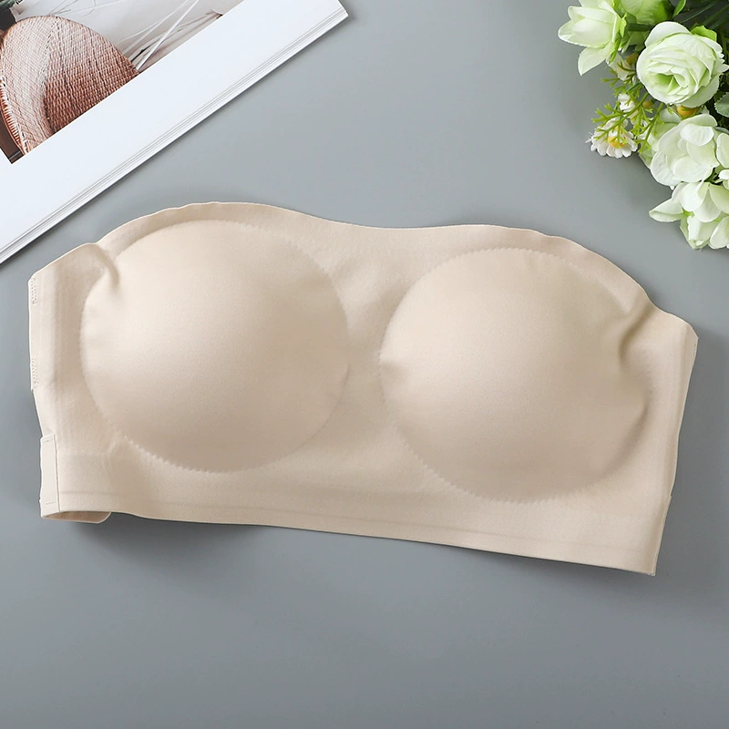 Strapless Wireless Bra Top, Removable Straps & Non-Slip Buckle, Padded Cups, S–XL