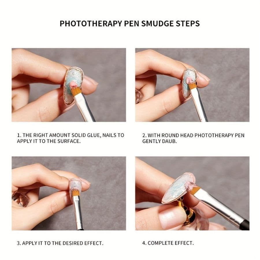 Manicura cepillo traje conjunto completo japonés cabeza redonda fototerapia pluma dibujo línea pintura pluma herramienta profesional cepillo para principiantes