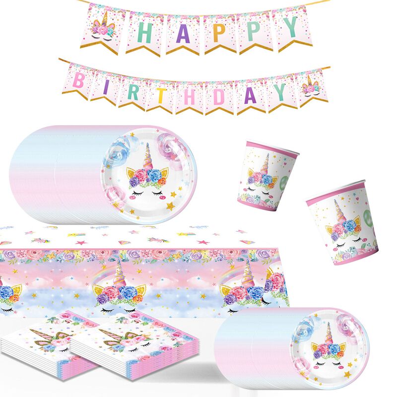 Amazon Pink Unicorn Theme Children's Party Tableware Set Tissue Paper Plate Paper Cup Party Decoration Tableware Amazon Pink Unicorn Theme Children's Party Tableware Set Tissue Paper Plate Paper Cup Party Decoration Tableware