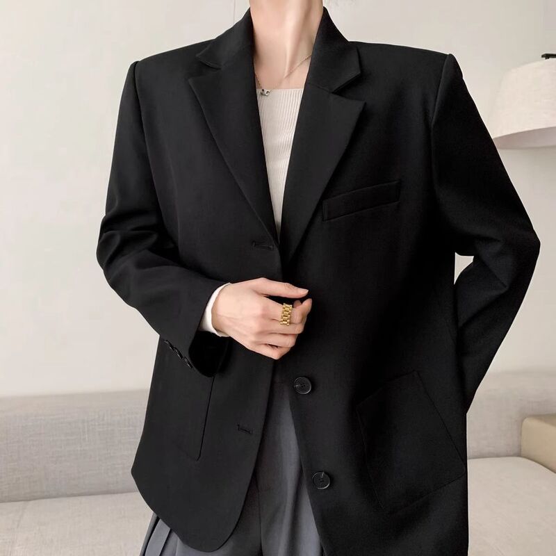 超火休闲灰色西装外套女春秋2025新款设计感小心机开叉蝴蝶结西服|undefined