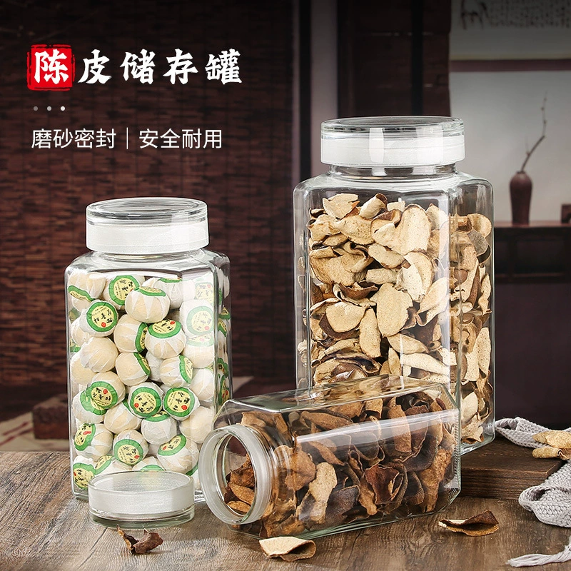 Утолщенные пищевые стеклянные уплотненные банки чайные банки травы женьшень и морепродукты консервированные консервированные кожуры