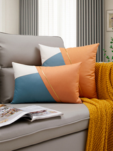 D8T7科技布抱枕沙发客厅轻奢爱马橙色靠垫靠背现代简约大靠枕腰枕