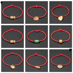 仿桃木紅繩手鍊地攤熱賣手繩 2元店手飾品促銷禮品促銷小禮品批發