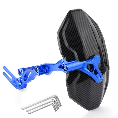 carbon fiber adjustable rear fender – Electric vehicle fender - third-generation-mudguard-universal-bracket-blue