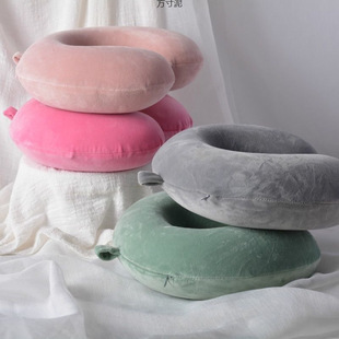 U-Shaped Pillow Color Protector for Car Long-Distance Travel Essential Nap Portable Headrest Bedside Bed Nap Hand Factory Wholesale