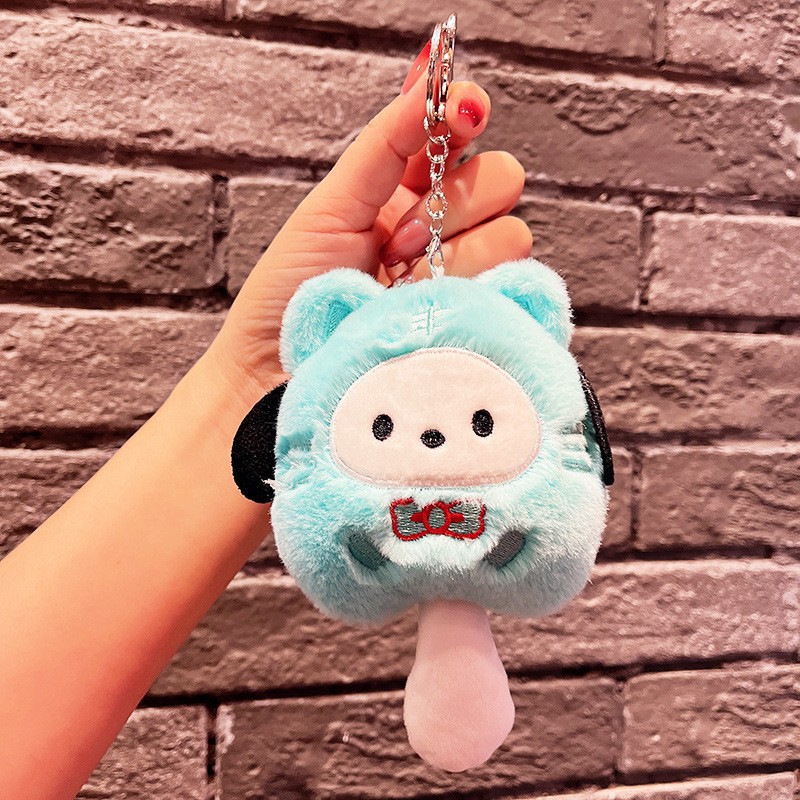 Oso lindo celebración flor muñeca colgante felpa pareja muñeca escuela adornos pequeños accesorios llavero al por mayor