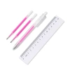 Fuchsia coloured pencils, changeable ruler, 1.0mm