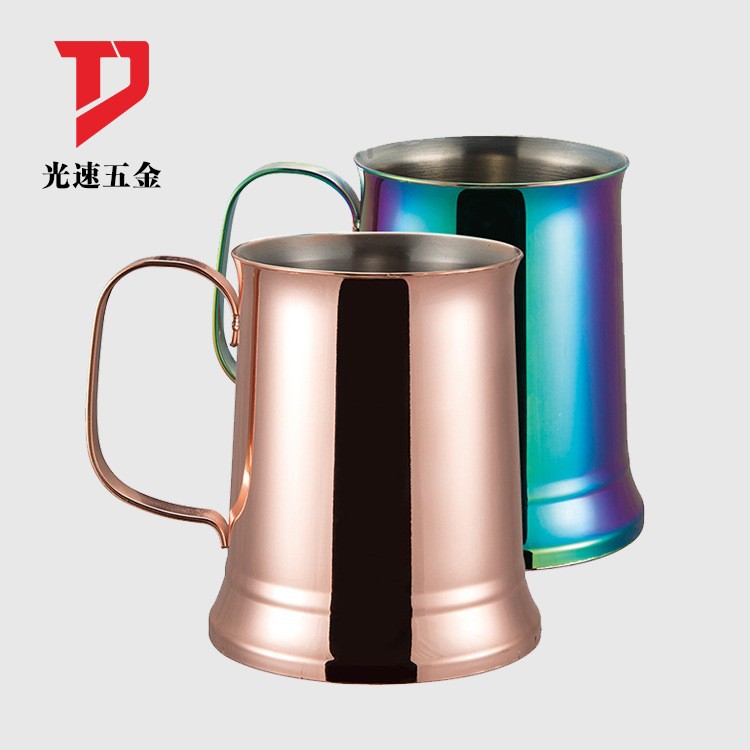 De acero inoxidable de doble capa taza de cerveza de galvanoplastia taza de café bar taza de cóctel fábrica directa Europea llama taza