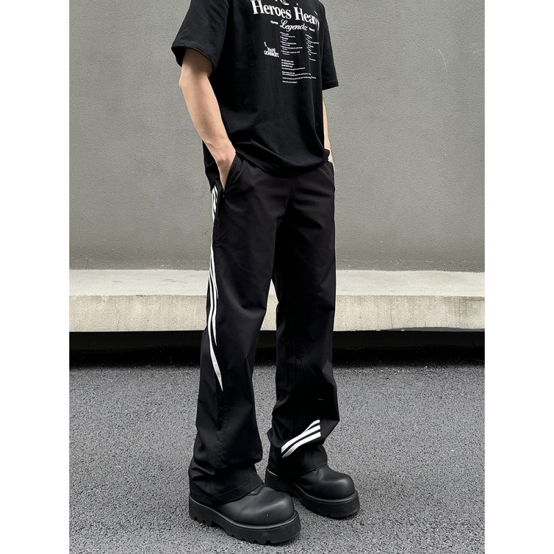 American Retro Side-Striped Casual Pants for Men, Spring Outdoor Hiking Windproof Waterproof Softshell Direct Shipping Cross-Border