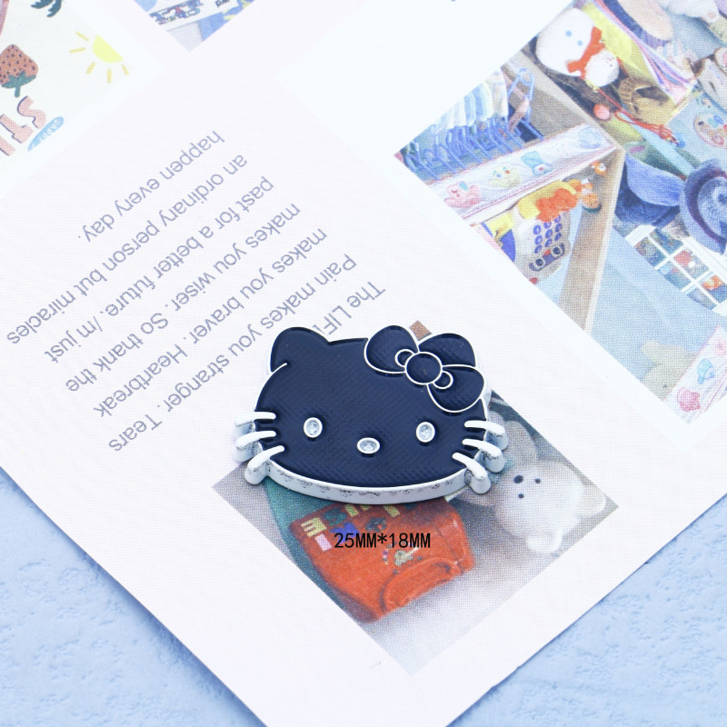 かわいいKT猫金属合金アクセサリーパッチDIY髪飾りヘアピンケース穴靴材料|undefined