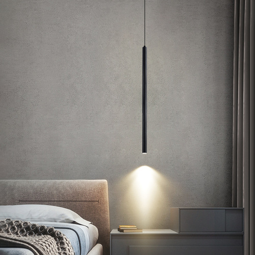Bedside chandelier light luxury minimalist ultra-slim long line living room background wall lamp Nordic modern minimalist master bedroom bedside lamp