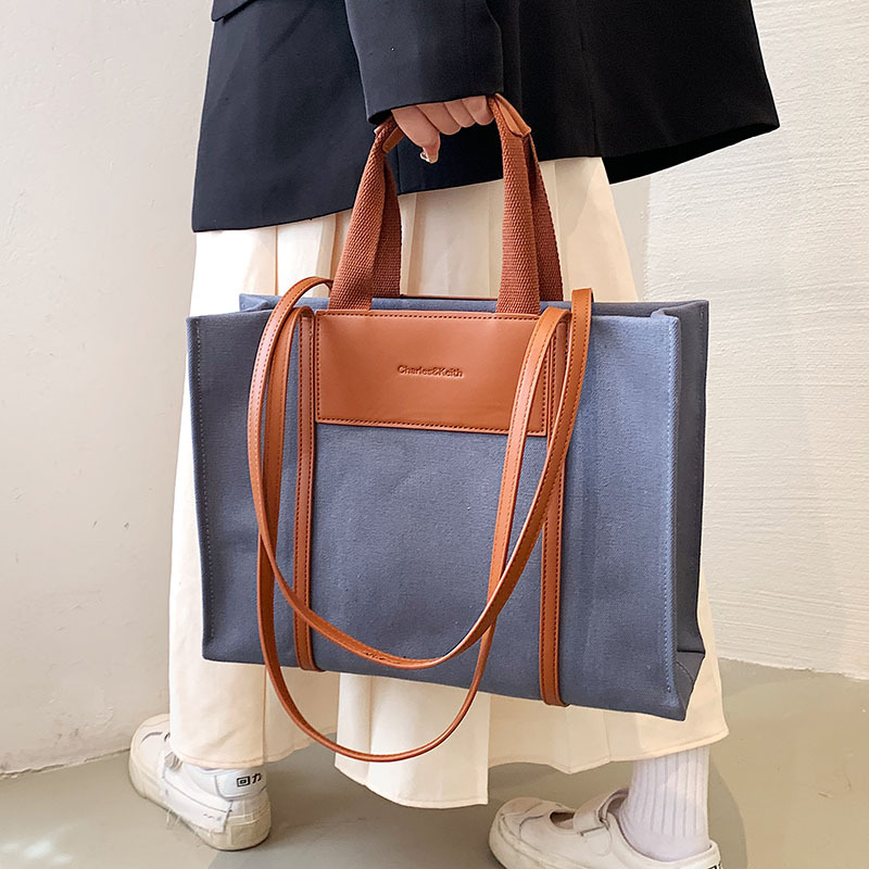 Drobinis krepšys, didmeninė prekyba, didelės talpos kontrastingas pečių krepšys, 2023 m., naujas, madingas, tarpvalstybinis rankinukas._voghion.com