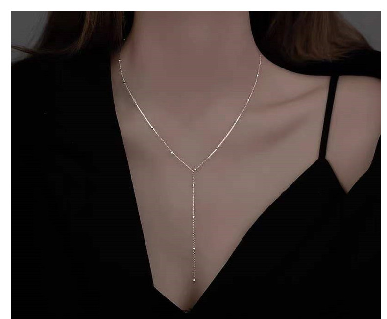 cable chain Chain Type Daily Occasion 925 Sterling Silver Cable Chain Plating Geometric Necklace