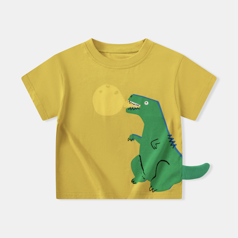 Be top ropa infantil transfronteriza verano nuevo estilo niños dinosaurio estampado camiseta de manga corta ropa de bebé para hombres