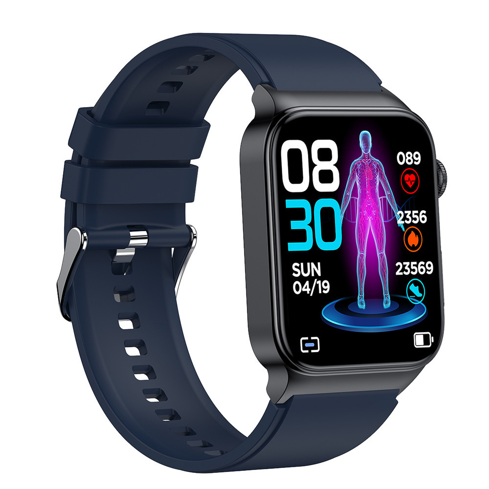 E500 smartwatch nieuwe realtime niet-invasieve glucose ECG+PPG hartslag bloeddruk bloed zuurstof elektrocardiogram monitoring_voghion.com