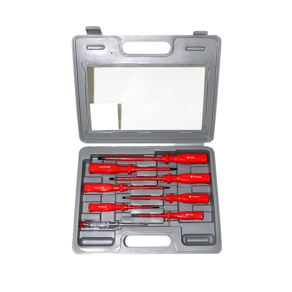 8件套三色柄螺丝刀组套，8pcs螺丝刀组套