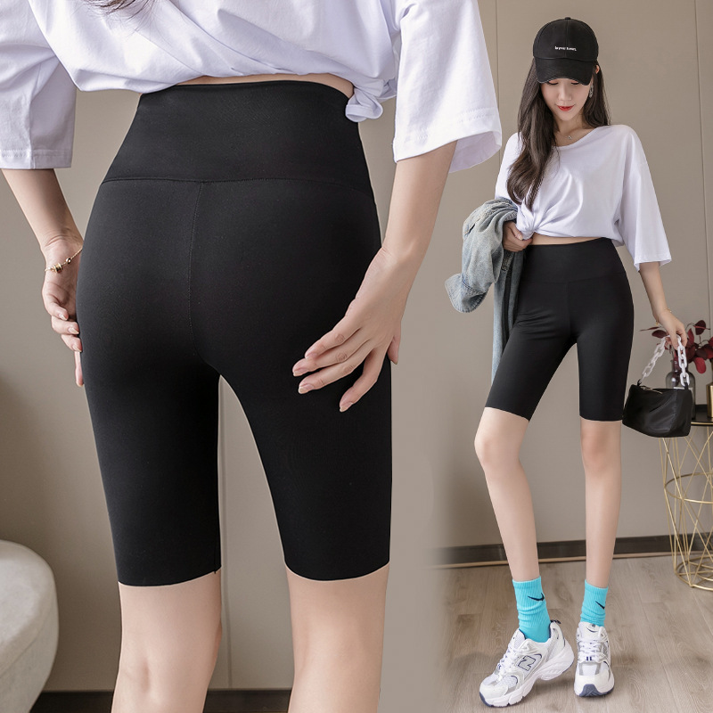 plus size Shark Shorts Women's Summer Thin Five-point Leggings Tight Outer Wear Hip Lifting Belly Yoga Barbie Riding Pants