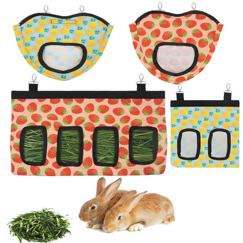 Bestselling Pet Feeder Hanging Guinea Pig Small Animal Food Storage Bag Feeding Bag Rabbit Hay Bag