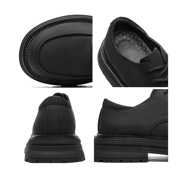 ShoeVault Herren Leder 2025 Neue Business Casual Schwarz Große Zehen Arbeits Frühling Herbst Dicke Sohle Derby Schuhe_voghion.com