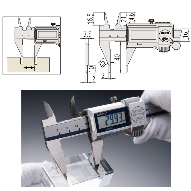 �ձ�����573-621-20���Կ��߼�ͷ0-150mm��צ�����α꿨��