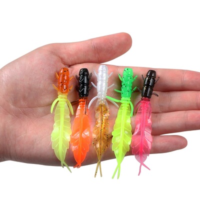 New cross border 75mm/1.3g around Double color Soft bait Bubble Lure Road sub- Double color Soft bait