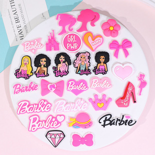 [Barbie Series] Small DIY Jewelry Accessories Pvc Soft Glue Flat Patch Mobile Phone Case Decorative Accessories Cross-Border