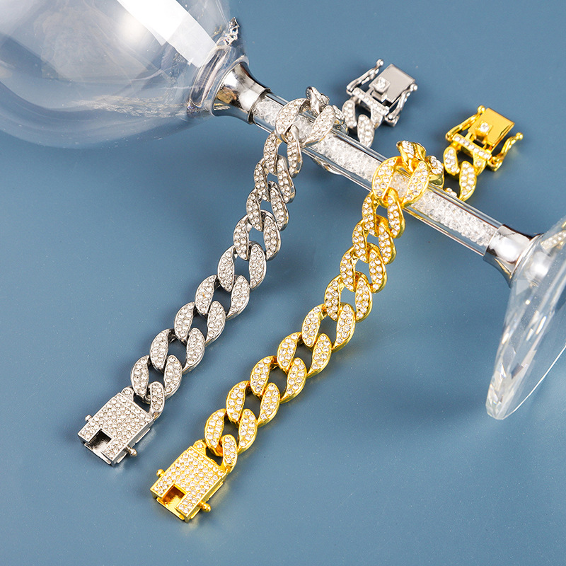 Cuban Link Bracelet Men’s Fine Diamond Chain Jewellery Classic_voghion.com