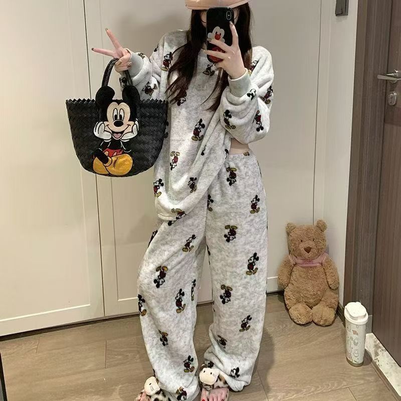 Demi-season flannel velvet warm pijama