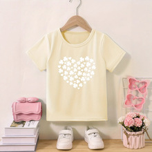 外贸现货女童‘ 时尚夏季舒适印花T恤 ’ 批发