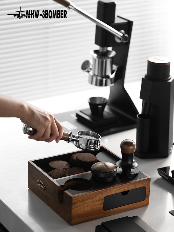 MHW-3BOMBER bomber coffee handle bracket press hammer walnut base solid wood filling storage seat