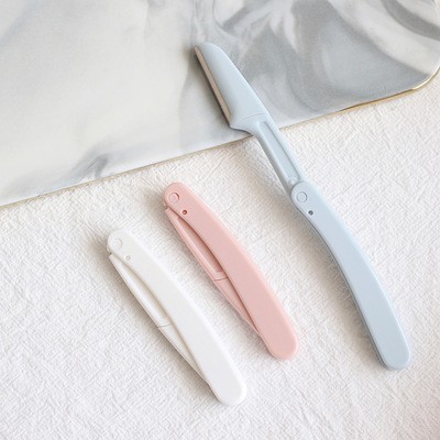 In stock beginner macro protection net scratch-resistant folding eyebrow trimmer safety eyebrow scraper suit beauty tools wholesale