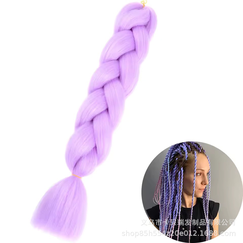 Xuchang pelucas al por mayor seda de alta temperatura teñido africano gran trenza jumbobraid fibra química colorida trenza sucia venta caliente