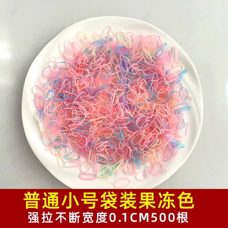 12#젤리컬러 일반소형머리끈[0.1CM 500개]