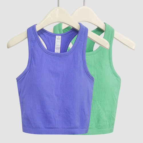 New color EBB yoga top with chest pad breathable quick-drying running sports ulu factory fitness clothing vest