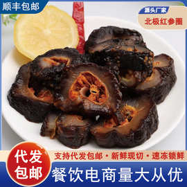 新鲜冷冻北极红参圈免泡发海参鲜切海捕即食北极红参海鲜水产批发