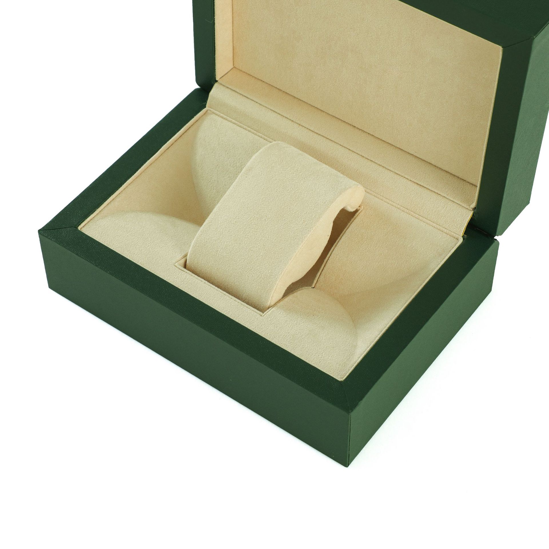 Caja de reloj de alta gama PU cuero regalo joyería exhibición almacenamiento colección de madera avanzada caja de reloj fantasma de agua verde