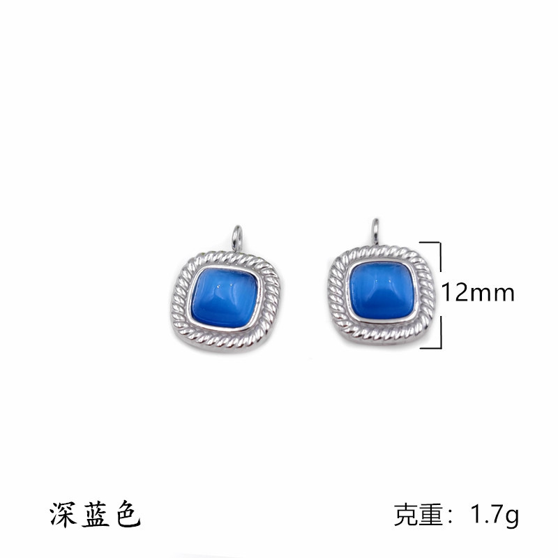 125# square dark blue opalite