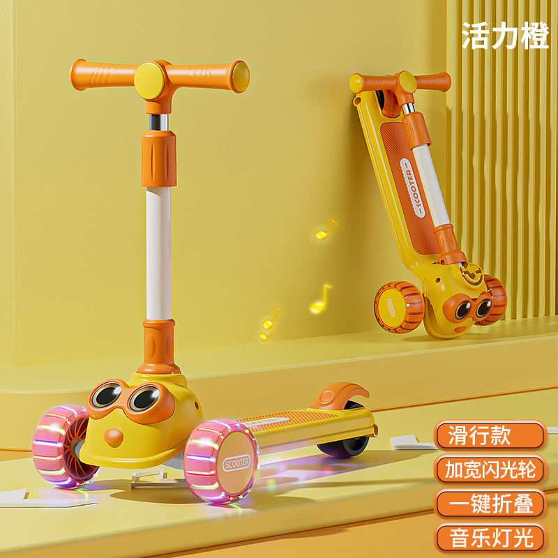 Scooter para niños 1-3-6-12 años, el bebé tres en uno puede sentarse en un niño resbaladizo, tesoro femenino, coche de princesa