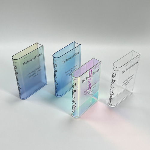 Custom Acrylic Book Vase Cross-Border Nordic Living Room Home Soft Furnishing Coffee Table Accent Acrylic Book Vase