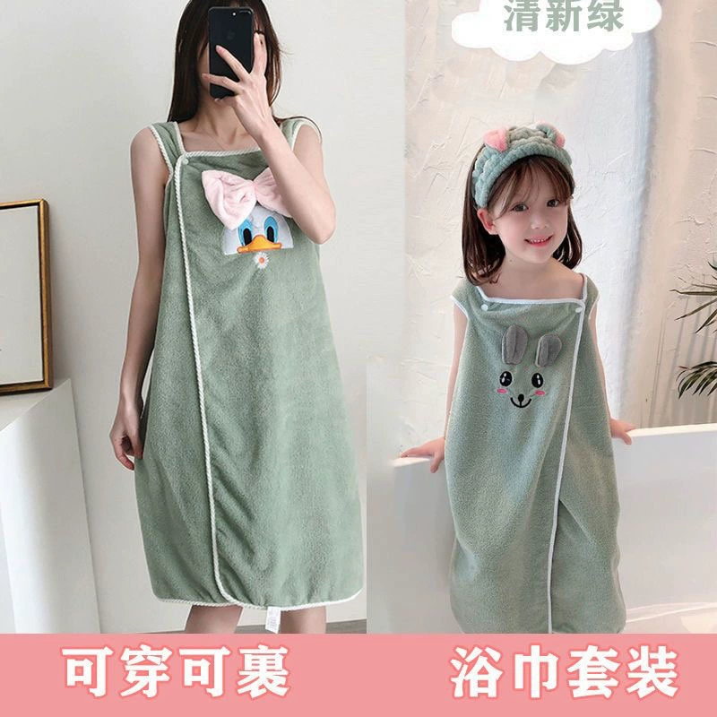 Оптовая продажа от производителя: набор из кораллового вельветового бантикового халата и повязки на голову, не линяет, подходит для домашнего использования, подходит для взрослых и детей, бантиковый халат на завязках.