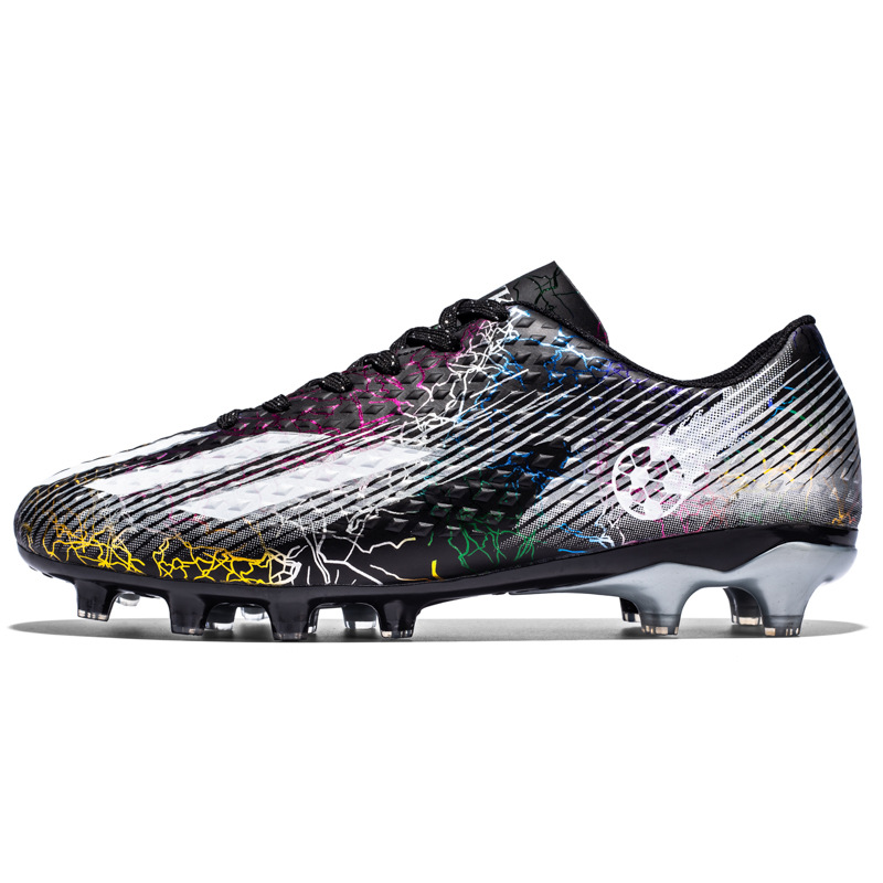 Nuevos zapatos de fútbol Messi transfronterizos al por mayor entrenamiento de entrenamiento de carreras TF largo de clavos jóvenes fábrica directa