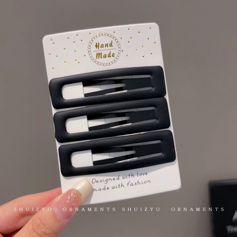 Pinza para el cabello de dopamina sin costuras de color caramelo clip lateral femenino flequillo clip para el cabello roto tocado clip de pico de pato y2k horquilla de una palabra