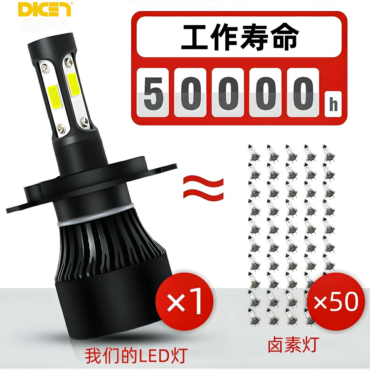 X7 Автомобильные светодиодные лампы для фар Модификация аксессуары США зарубежный склад распределение местные прямые волосы поколение волос