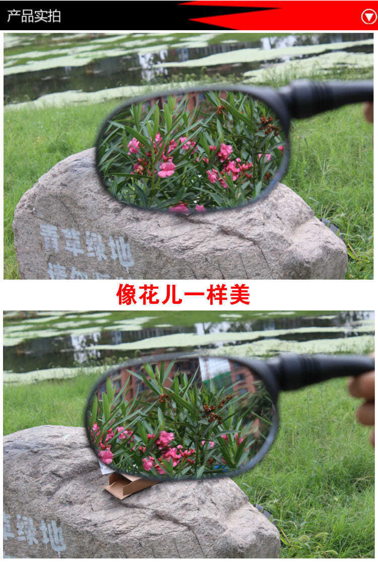 Scooter Reflective Reversing Mirror Suitable for Yadi Xinri Emma Electric Vehicle Modified Universal 8mm High-Definition Rearview Mirror