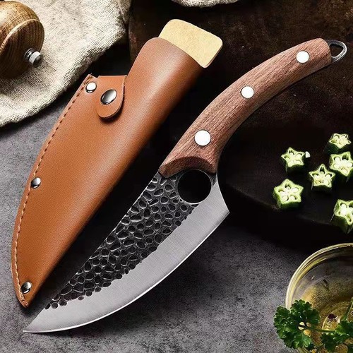 Knife sheath, boning knife sheaths in 5-, 6-, and 7-inch sizes, butchery knife covers, blade protection cases—universal leather option for outdoor safety and portability