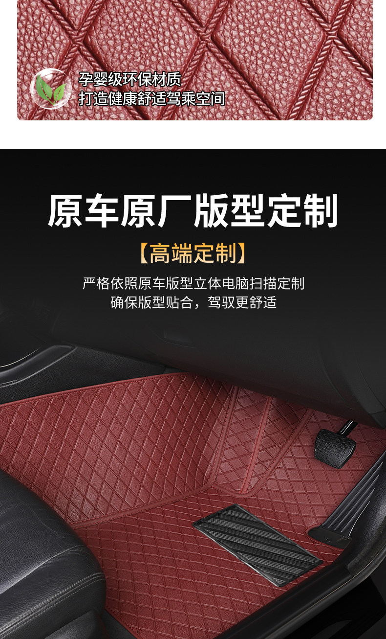 Dropshipping cross-border supply of full-coverage car floor mats for left-hand drive and right-hand drive vehicles, custom-made for global car models