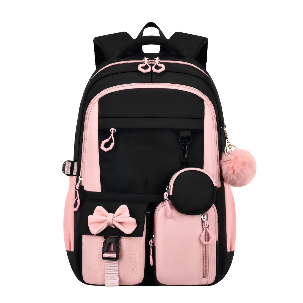 Grenzüberschreitender neuer Schulrucksack für Anfänger mit hohem Designwert, einfacher zweiseitriger Rucksack, Fabrik-Dreiteiler-Set mit Rucksack, Essenstasche und Federtasche