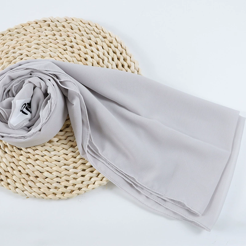 Шифоновый шарф (JJ SCARF) женский 70×180 см, 75D легкий длинный шарф с жемчужной фактурой
