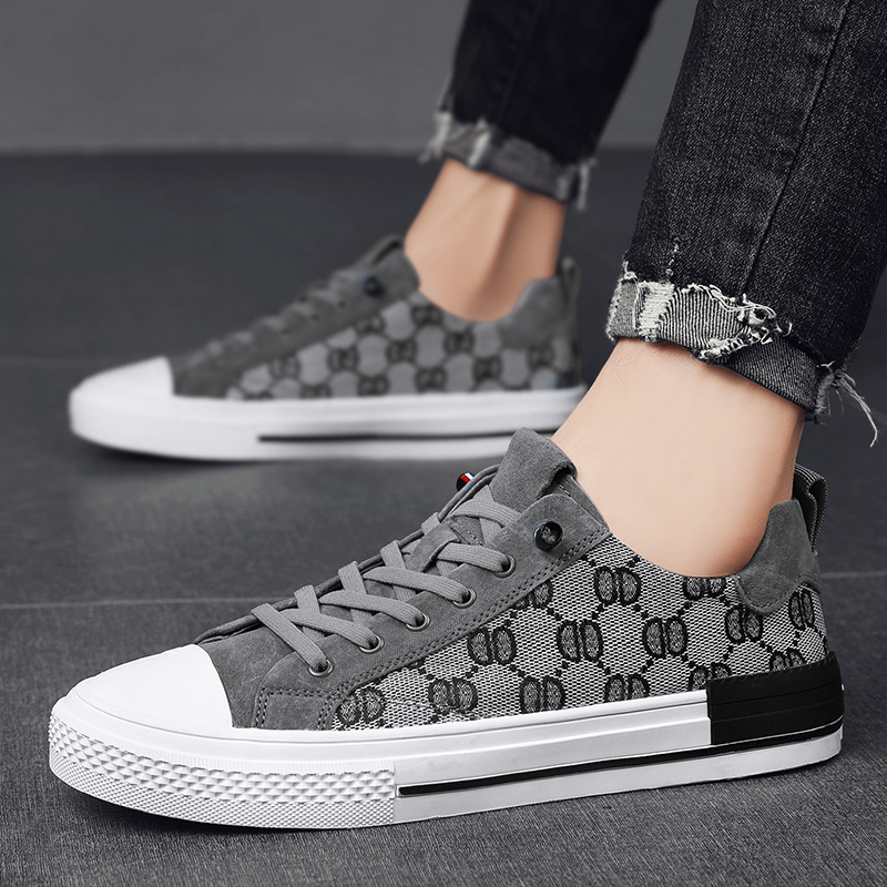 Factory Dropshipping 2022 New Summer Men's Canvas Trendy Shoes Men's Casual Sneakers Adult Standard Sports Trendy Shoes